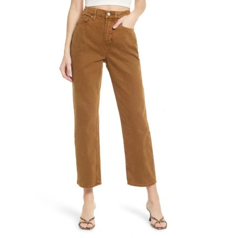 Good American 90s Duster Straight Leg Jeans In Bronze 4/ 27